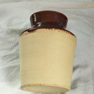 Handmade Burgundy & Cream Vase